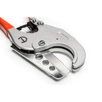 Ratcheting PVC Pipe Cutter with Dipped Grips, 1/4"- 2-3/8" Capacity Kelford