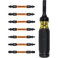 15-in-1 Ratcheting Impact-Rated Multi-Bit Torsion Zone Screwdriver, 9-1/2" L, Cushion Grip Handle Kelford