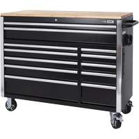 HDRC5212 Armoire mobile de s&eacute;rie HD, 12 tiroirs, 51-1/4" la x 21" p x 40-3/10" h, Noir Kelford