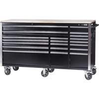 HDRC7220 Armoire mobile de s&eacute;rie HD, 20 tiroirs, 72" la x 24" p x 42-3/10" h, Noir Kelford