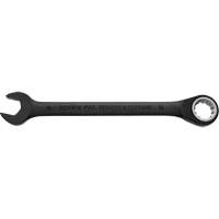 Metric Spline Combination Reversible Ratcheting Wrench, Black/Chrome Finish Kelford