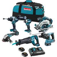 LXT Brushless 6 Tool Combo Kit, Lithium-Ion, 18 V Kelford