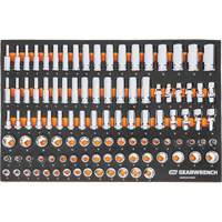 MEGAMOD Metric Mechanics Tool Set in Modular Foam Trays with Rolling Cabinet, 358 Pieces Kelford