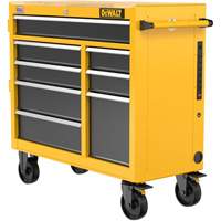 Postes de travail industriel mobile, 8 tiroirs, 40" la x Jaune Kelford