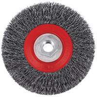 5C14T High Performance Crimped Wire Brush, 5" Dia., 0.014" Fill, 5/8"-11NC Arbor Kelford