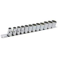 SS3812M-12 12-Point Metric Socket Set, 12 Pcs, 3/8" Drive Size Kelford