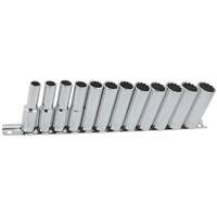 SS3812DM-12 12-Point Metric Socket Set, 12 Pcs, 3/8" Drive Size, Deep Kelford