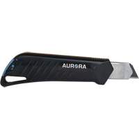 Couteau professionnel de 18 mm avec verrouillage &agrave; cliquet, Acier inoxydable, Robuste, Prise en Plastique Kelford