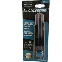 Couteau r&eacute;tractable de 25 mm, Acier inoxydable, Robuste, Prise en Caoutchouc Kelford
