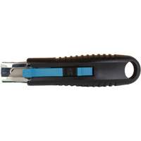 Couteau de s&eacute;curit&eacute; r&eacute;tractable standard, Acier inoxydable, Prise en Caoutchouc Kelford
