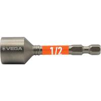 Impactech&reg; Nut Driver, 1/2" Tip, 1/4" Drive, 2-9/16" L, Magnetic Kelford