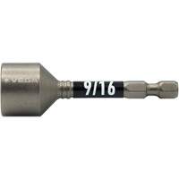 Impactech&reg; Nut Driver, 9/16" Tip, 1/4" Drive, 2-9/16" L, Magnetic Kelford