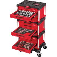 366-Piece Master Mechanics Hand Tool Set with PACKOUT Drawers & Dolly, 16-3/10" x 22-1/5" x 48-5/8", Black/Red Kelford