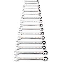 90-Tooth 12 Point Wrench Set, Ratcheting Combination, 16 Pieces, Metric Kelford