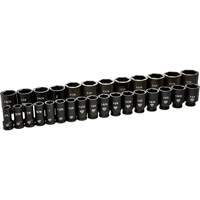 6 Point SAE Socket Set, 29 Pcs, Impact, 3/4" Drive Size, Deep Kelford