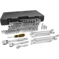 1/4", 3/8" & 1/2" Drive 6 & 12 Point Standard & Deep SAE/Metric Mechanics Tool Set Kelford