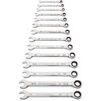 90-Tooth 12 Point SAE Wrench Set, Ratcheting Combination, 14 Pieces, Imperial Kelford