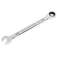 90-Tooth 12 Point Ratcheting Combination Wrench, 12 Point, 9/16", Chrome Finish Kelford