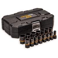 Bolt Biter Extraction Socket Set, 15 Pcs, Impact, 1/4"/3/8" Drive Size Kelford