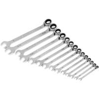 90-Tooth 12 Point SAE Reversible Ratcheting Wrench Set, Ratcheting Combination, 14 Pieces, Imperial Kelford