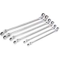 90-Tooth 12 Point Metric GearBox Double Ratcheting Wrench Set, Flex Head, 6 Pieces, Metric Kelford