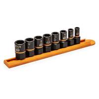 Bolt Biter Extraction Socket Set, 8 Pcs, Impact, 1/4"/3/8" Drive Size Kelford