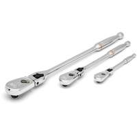 1/4", 3/8" & 1/2" Drive 90-Tooth Locking  Teardrop Ratchet Set Kelford