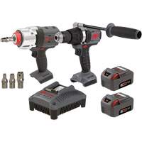 Hammer Drill & Impact Wrench Combo Kit, Lithium-Ion, 20 V Kelford