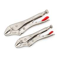 Curved Jaw Locking Pliers with Wire Cutter Set, 2 Pieces Kelford