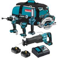 LXT Brushless Cordless 5 Tool Combo Kit, Lithium-Ion, 18 V Kelford