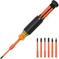 6-in-1 Insulated Auto-Lock Screwdriver, 9-1/2" L, Cushion Grip Handle Kelford