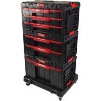 Socle roulant Arx avec jeu de roulettes pivotantes 4 mcx, 23-1/10" x 15" x 22-1/2", Noir Kelford