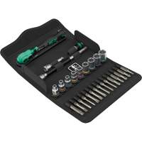 SA 14 Zyklop Comfort Ratchet Set with Reversing Lever, 28 Pcs, 1/4" Drive Size Kelford