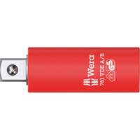 Adaptateur isol&eacute; VDE A/B, Prise 1/4", Douille 3/8", 2,78" lo, Sph&eacute;rique Kelford