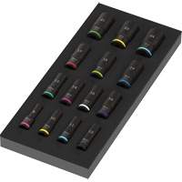 Foam Insert Zyklop B Impaktor Deep Socket Set 1, 15 Pcs, Impact, 3/8" Drive Size, Deep Kelford