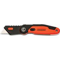 Folding Utility Knife, 1" Blade, Steel Blade, Aluminum Handle Kelford