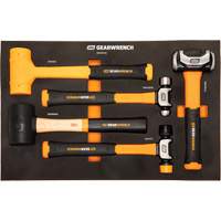 Mixed Hammer Set in Foam Storage Tray, 5 Pieces Kelford