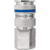QUIKSILVER Industrial Quick Coupler, Nickel Plated Brass, 3/8", Female NPT, 435 PSI Kelford