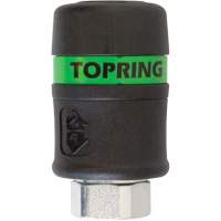 TOPQUIK Ultraflo 7.8 mm Quick Coupler, Polyester Composite, 3/8", Female NPT, 174 PSI Kelford