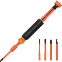 Tournevis isolant &agrave; embouts interchangeables 4-en-1 Kelford