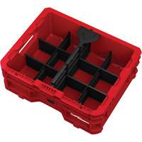 Bac &agrave; profil bas PACKOUT, 15" x 18-5/8" x 6-5/8", Noir/Rouge Kelford