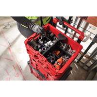 Bac &agrave; profil bas PACKOUT, 15" x 18-5/8" x 6-5/8", Noir/Rouge Kelford