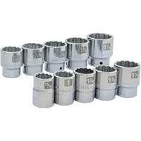 Jeu de douilles SAE &agrave; 12 pans, 10 Mcx, Prise de 3/4" Kelford