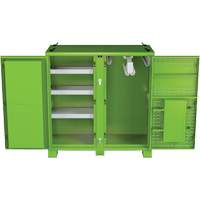 Ventilated Onsite PPE Storage Cabinet, Steel, High-Visibility Lime Green Kelford