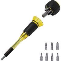 Tournevis 8-en-1 Tru-Grip avec raccourci, 6-57/100" lo, Prise Plastique Kelford