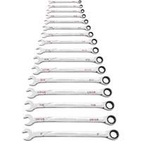 Jeu de cl&eacute;s SAE 120XP Universal Spline XL, Combinaison &agrave; cliquet, 16 morceaux, Imp&eacute;rial Kelford