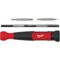 4-in-1 Precision 1/4" Drive Multi-Bit Screwdriver, 5-3/4" L, Cushion Grip Handle Kelford