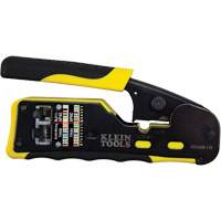 Ratcheting Ethernet Cable Crimper/Stripper/Cutter for Pass-Thru Connectors Kelford