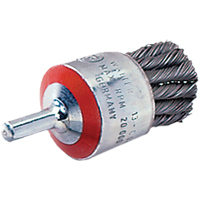 Mounted Knot-Twisted Wire Brush, 1-1/8" Dia., 0.02" Wire Dia., 1/4" Shank UE867 | Kelford
