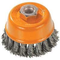 Knot-Twisted Wire Cup Brush, 3" Dia. x M10x1.5 Arbor UE887 | Kelford